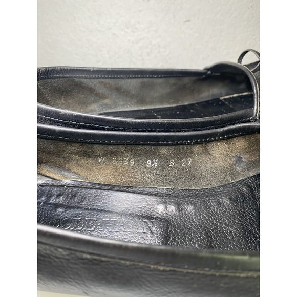 Cole Haan Women's Handcrafted Black Leather Loafer Shoes Italy Size 8.5B Tassels - Picture 13 of 16